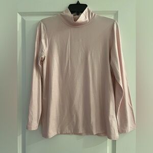 Chico's Light Blush Shimmer/Shine Turtleneck Top
